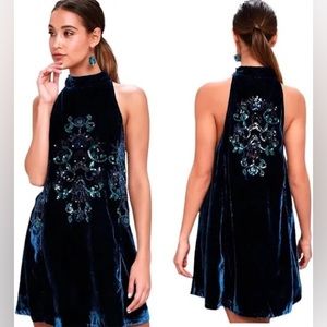 Free People Velvet Sequin Swing Dress